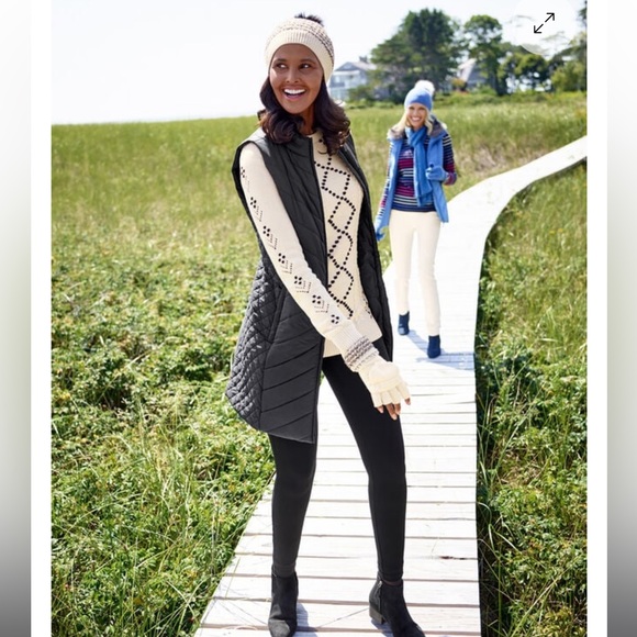 TALBOTS LONG DOWN ALTERNATIVE LONG PUFFER VEST NWOT - Picture 13 of 13